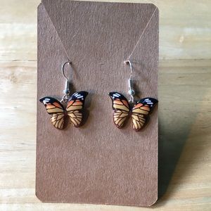 Handmade Monarch Butterfly Earrings
